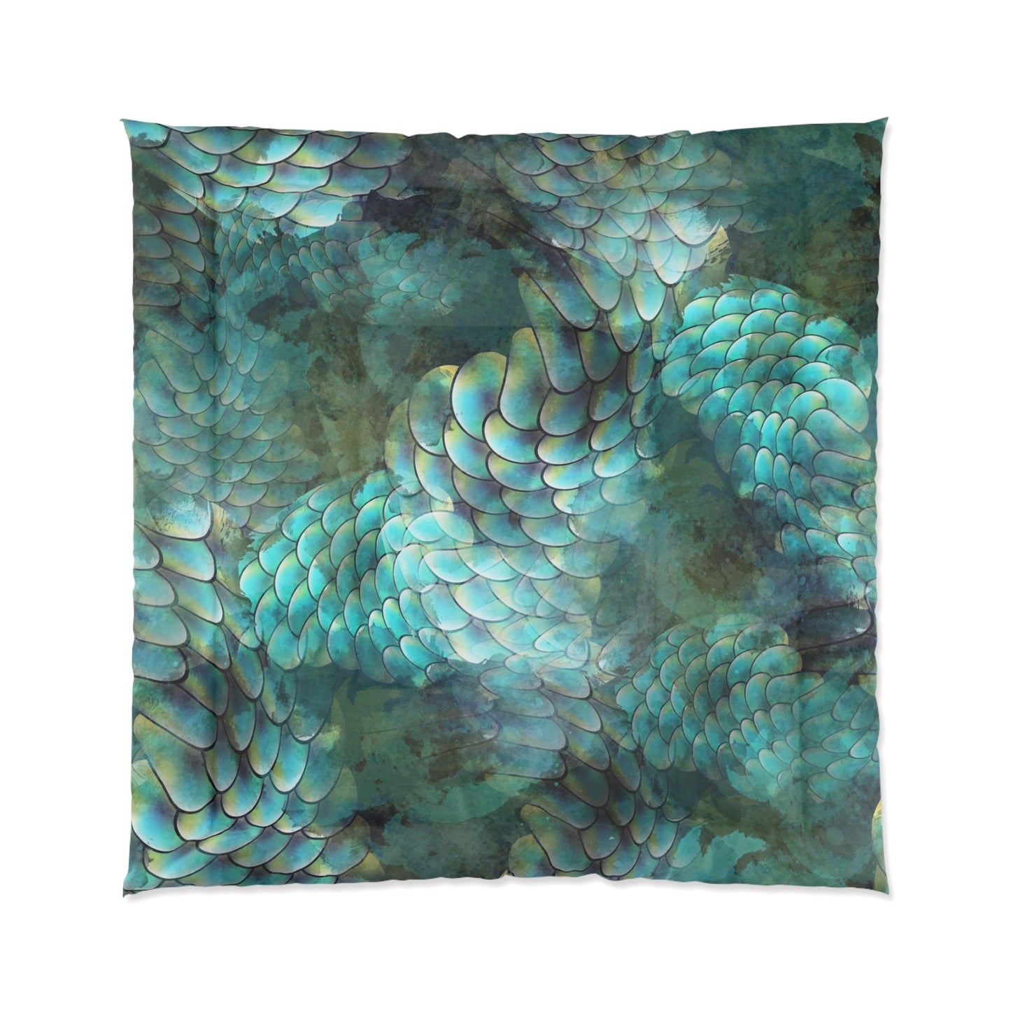Mermaid Comforter or Duvet Cover aqua bedding ocean bedding teal comforter unique gifts mermaid duvet mermaid comforter scale bedroom