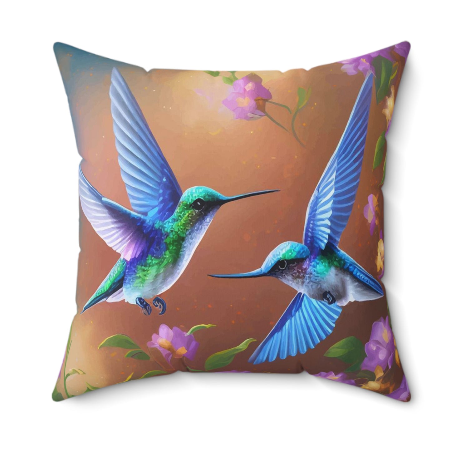 Hummingbird Pillow hummingbirds pillows pink blue floral pillow for couch humming bird art pillows