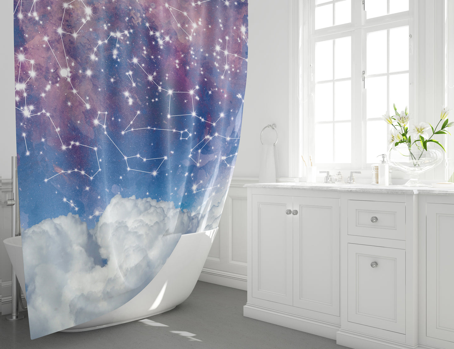 Star Constellations Window Curtains starmap window treatment galaxy curtain girls boys
