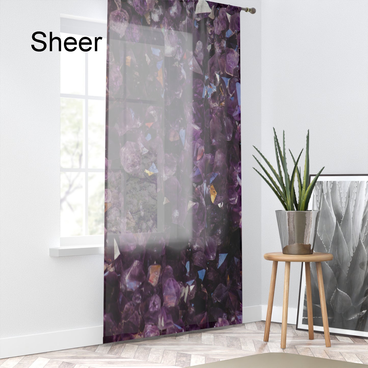 Amethyst Window Curtain Purple Drapery Curtain Panels spiritual window treatment unique curtains dark purple window curtains amethysts