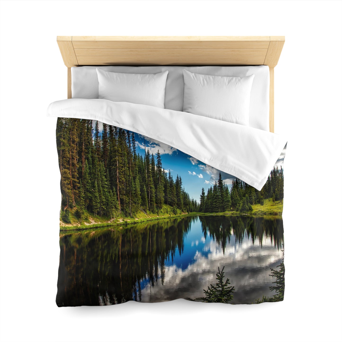Lake in Mountains comforter or duvet cover Twin Queen King