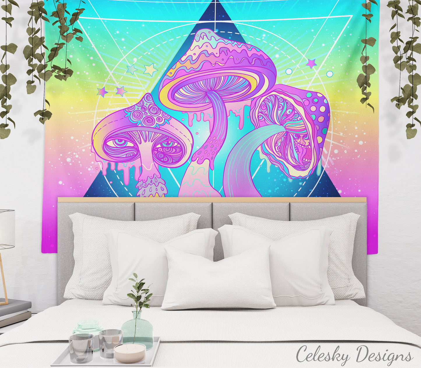 Shrooms Tapestry magic mushrooms psychadelic tapestries