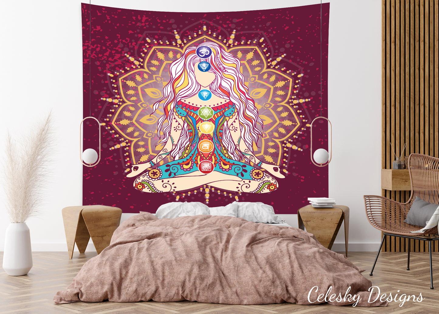 Chakra Red Tapestry meditation Tapestry Spiritual Yoga Tapestries Chakras Art
