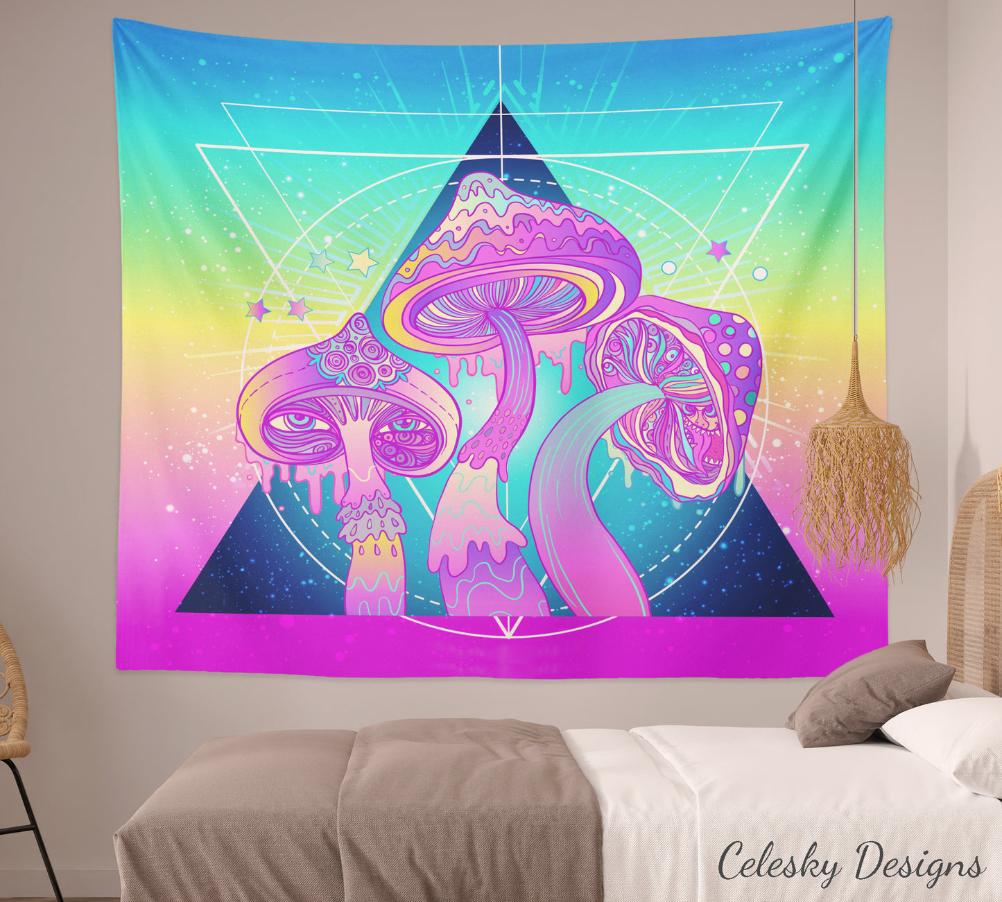 Shrooms Tapestry magic mushrooms psychadelic tapestries