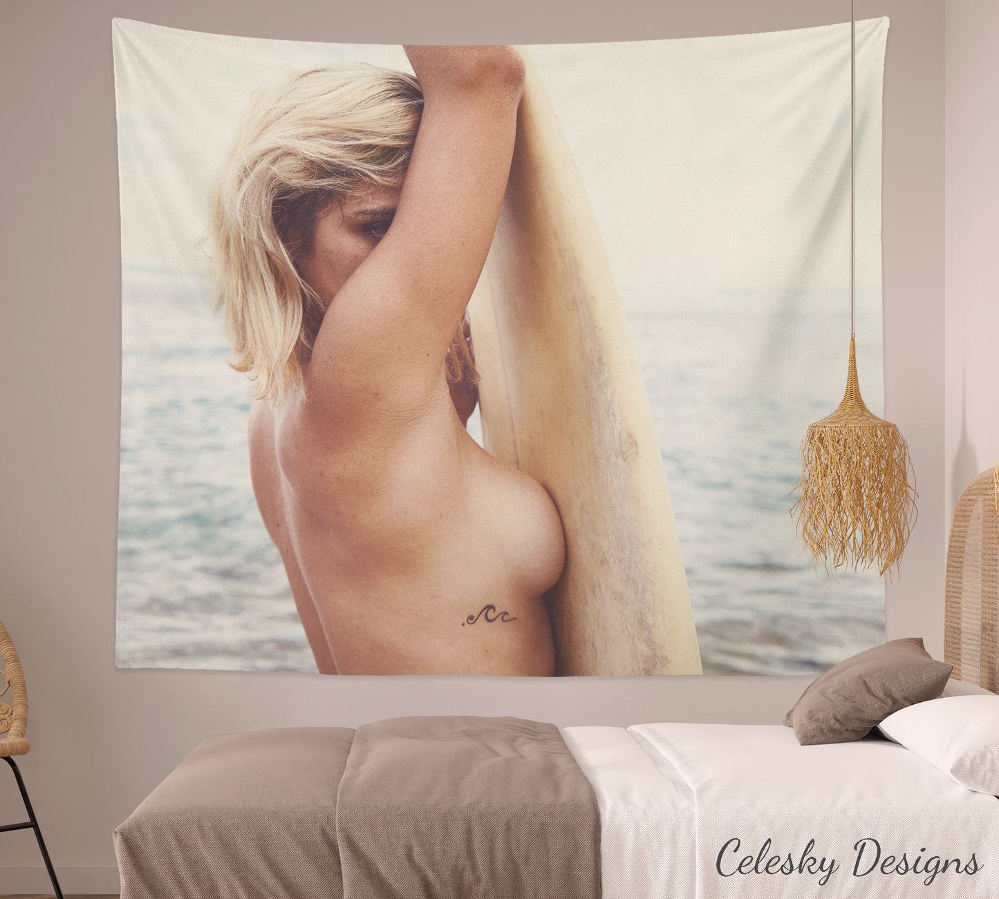 Sexy Surfer Tapestry Beach Bum ocean Tapestries