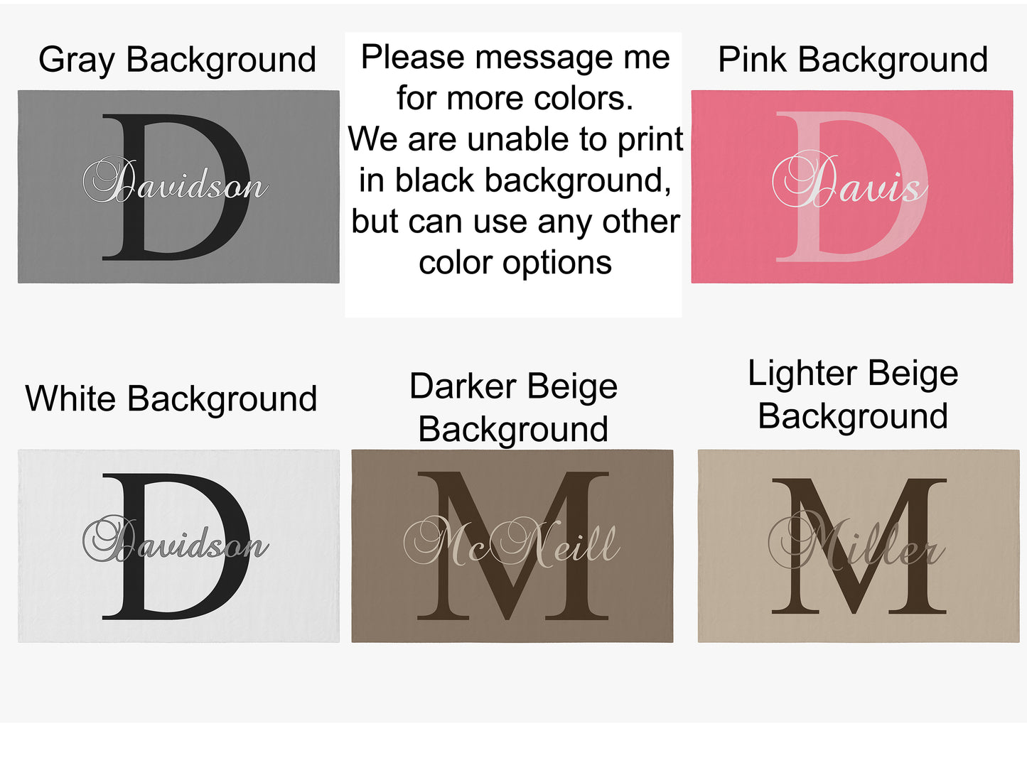 Custom Monogram Rug letter personalised rug name personalized floor matt customized rugs