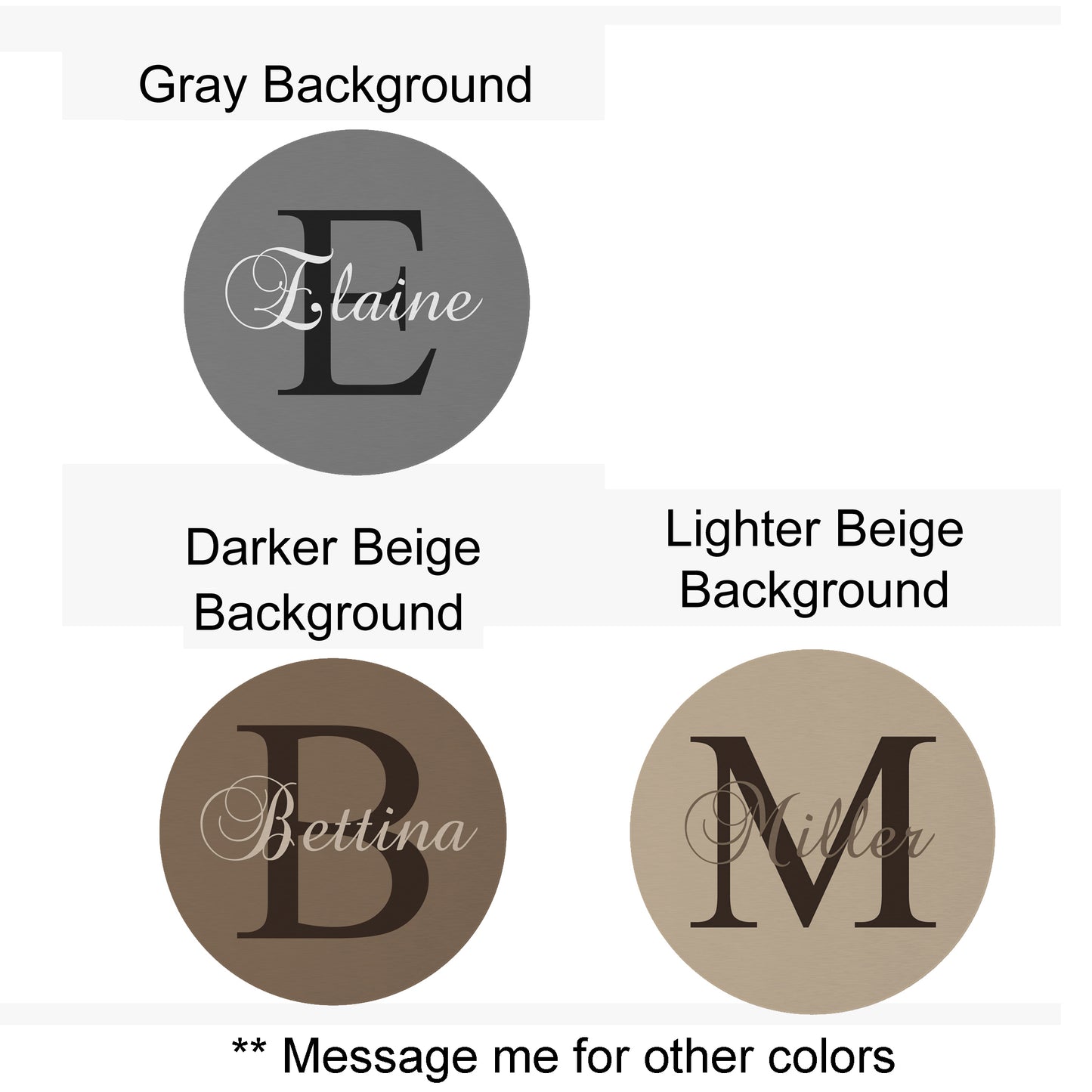 Custom Monogram Round Rug 5ft letter personalised rug name personalized floor matt customized rugs 5'