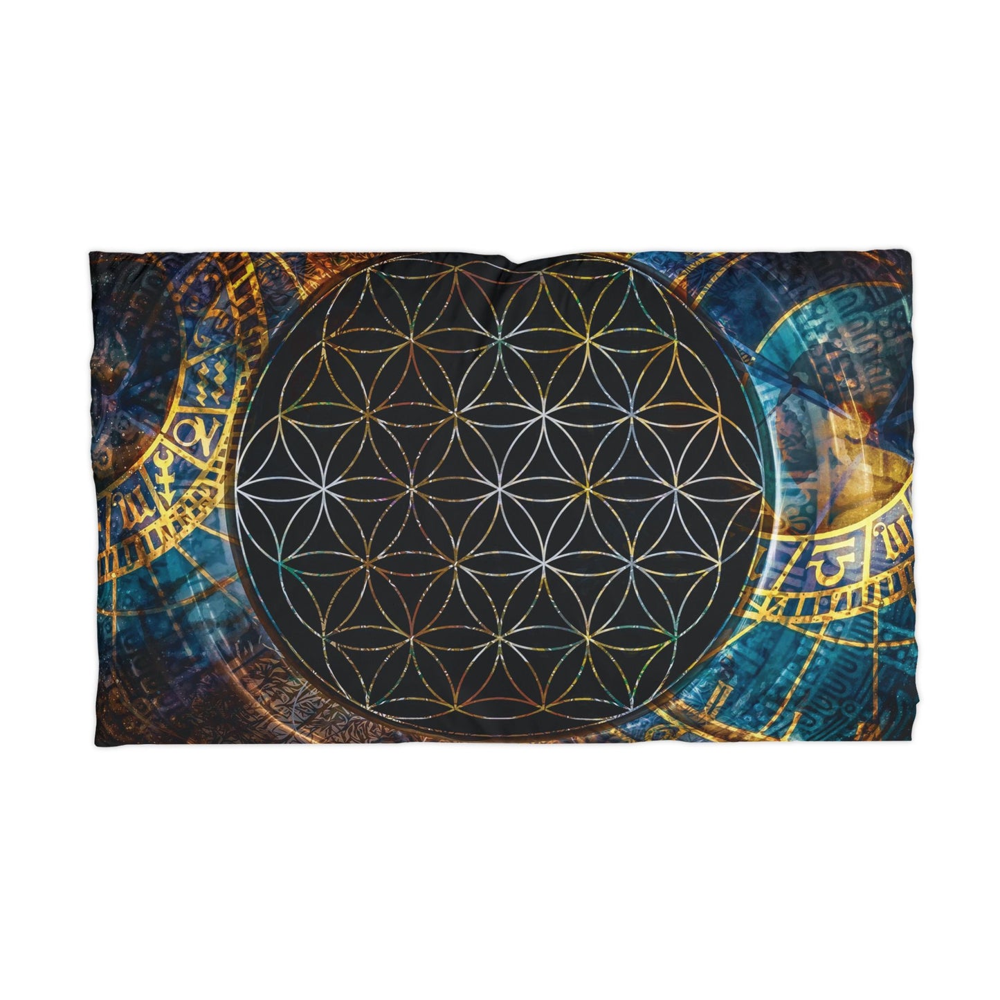 Sacred Geometry Comforter or Duvet Cover flower of life bedding spiritual duvet black comforter flower of life comforter spiritual bedding