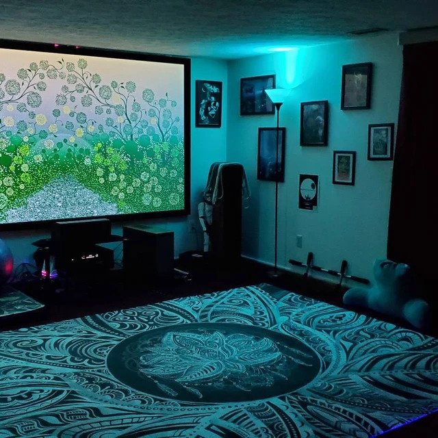 Lotus Rug black & White Rug spiritual Rug gray Floor Rug 3x5 4x6 5x7 8x10 Large rugs round trippy lotus flower rugs sacred geometry