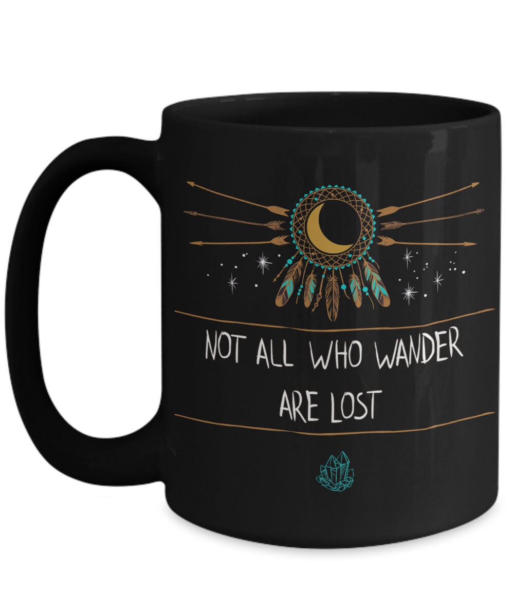 Wanderlust Mug boho coffee mug dream catcher mug arrow mugs free spirit mug boho gift cheap gifts dreamcatcher gifts cheap