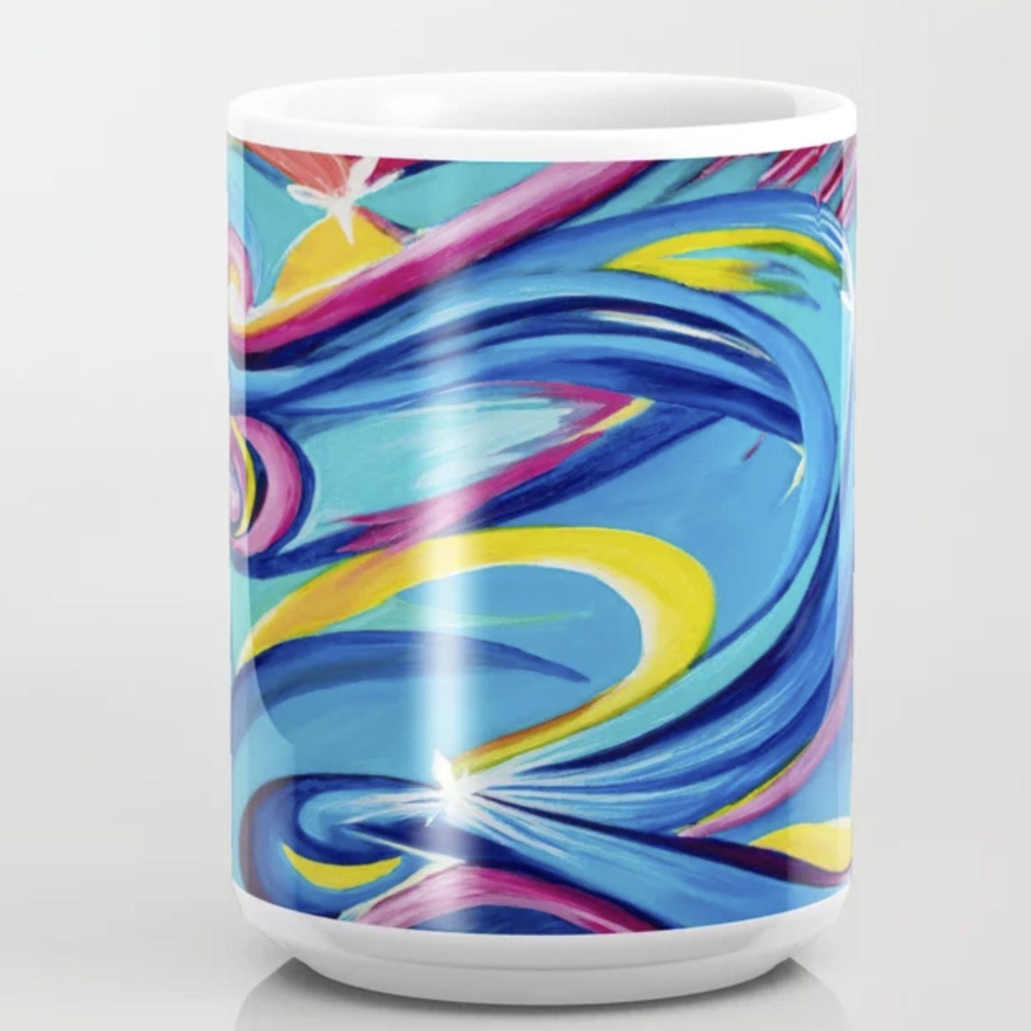 Colorful Abstract Art Mug 11 or 15oz Ceramic Coffee Mug Unique Gift Reiki mug spiritual mugs gift cheap gift Artsy mugs colorful mugs