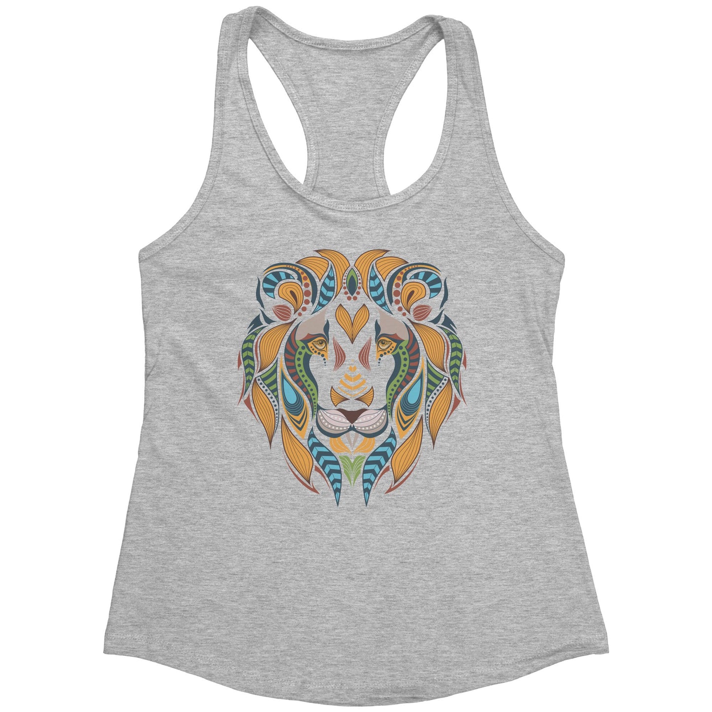 Lions Head Womens Tank Top African Tribal Racerback tank Africa shirt