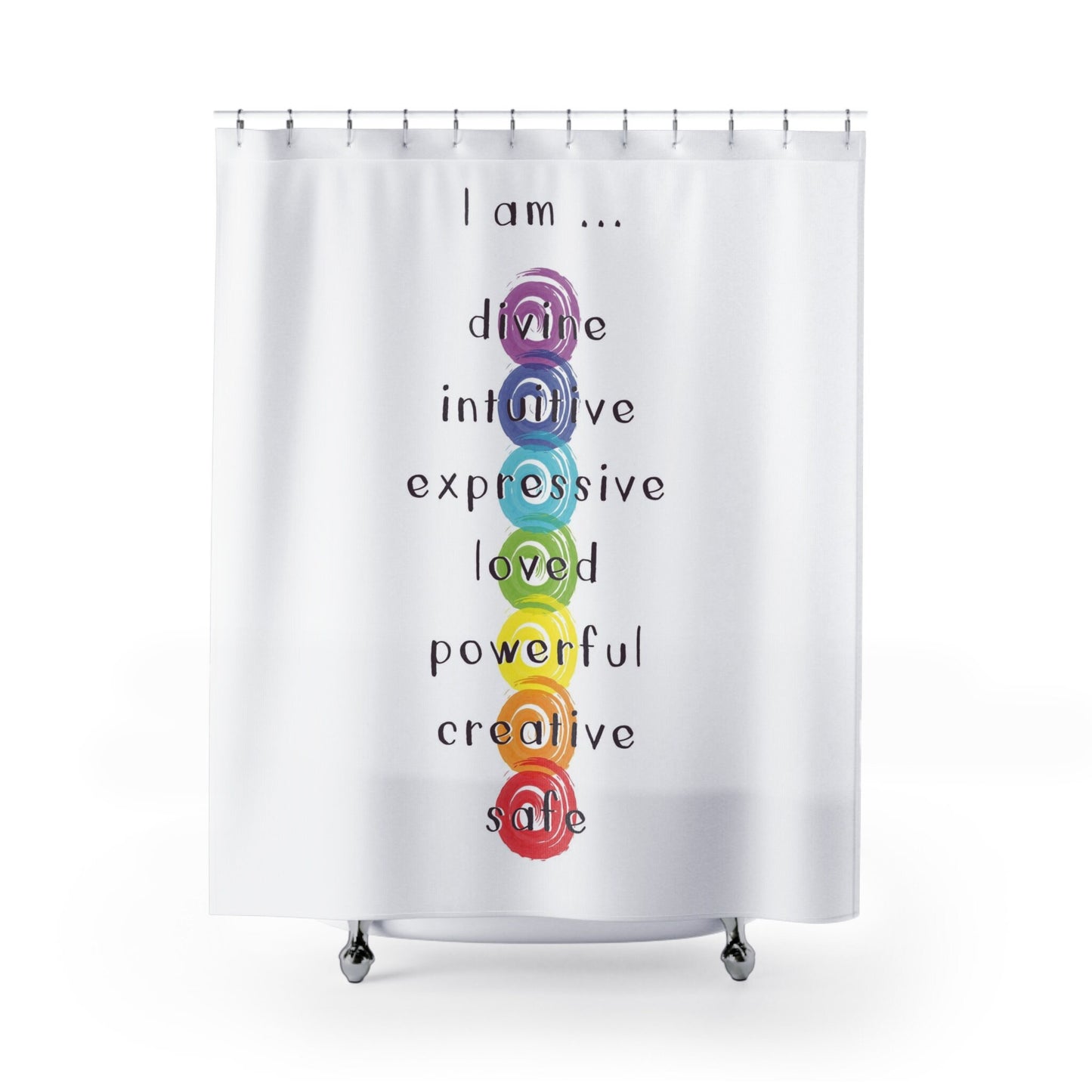 Chakra shower curtain hippy shower curtains chakras shower curtain yoga shower curtains i am meditation shower curtains spiritual shower