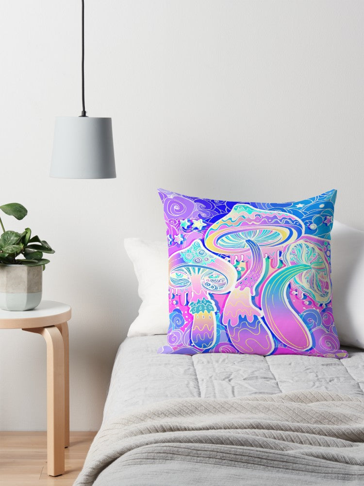 Magic Mushrooms Pillow psychadelic pillows psychedelic shrooms pillow for couch