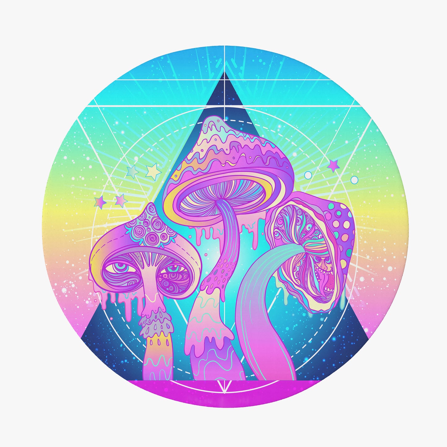 Magic Mushroom Area Rug psychedelic Rug psychadelic Rug trippy Floor Rug