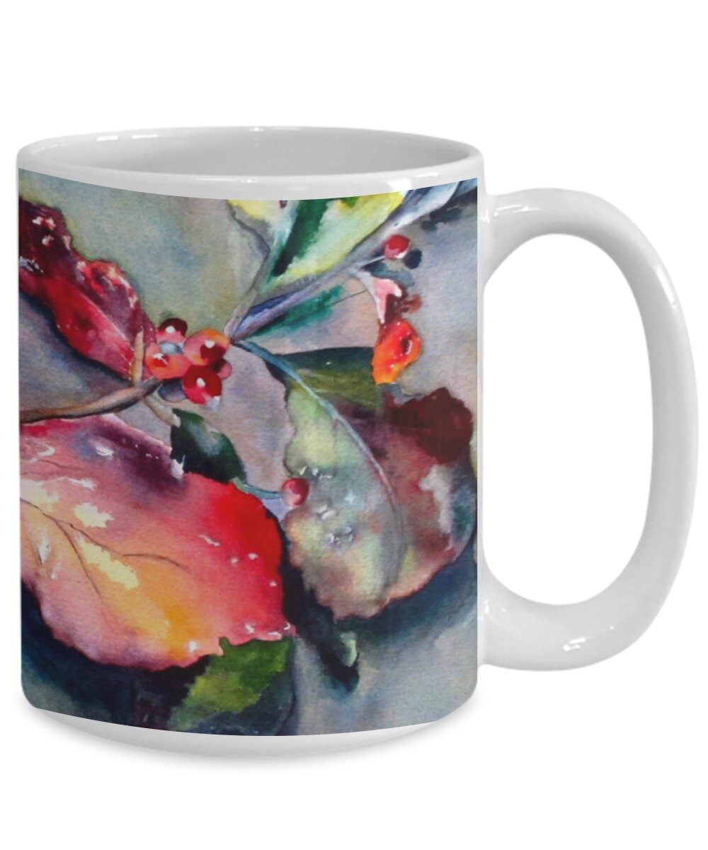 Flowers Mug 11oz or 15oz Unique Gift Art Cheap Gift for Mom Mothers day Gift Mugs Watercolor Artsy mug Flowers mug flower mugs