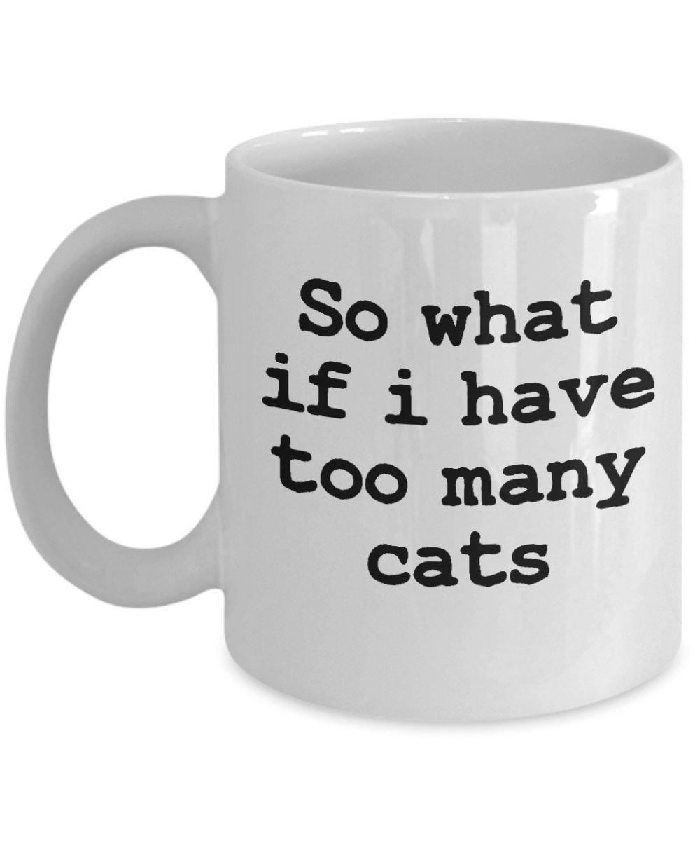 cat lover mug So what if i have too many cats funny coffee mug funny sayings cat lovers gift cheap gift for cat lover crazy cat lady feline