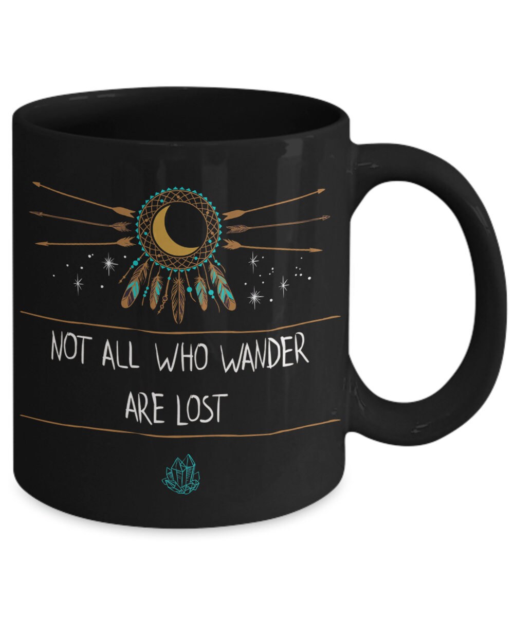 Wanderlust Mug boho coffee mug dream catcher mug arrow mugs free spirit mug boho gift cheap gifts dreamcatcher gifts cheap