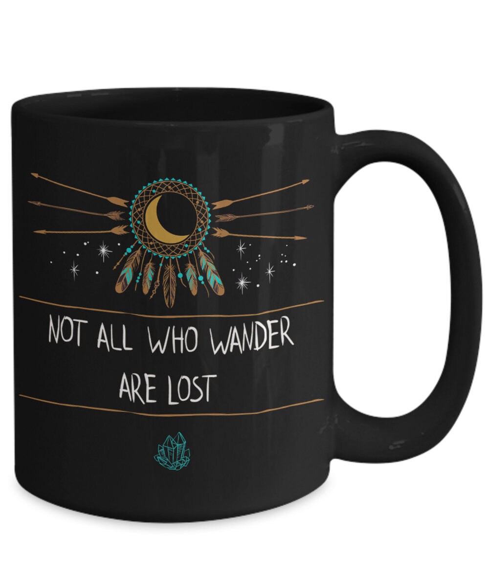 Wanderlust Mug boho coffee mug dream catcher mug arrow mugs free spirit mug boho gift cheap gifts dreamcatcher gifts cheap