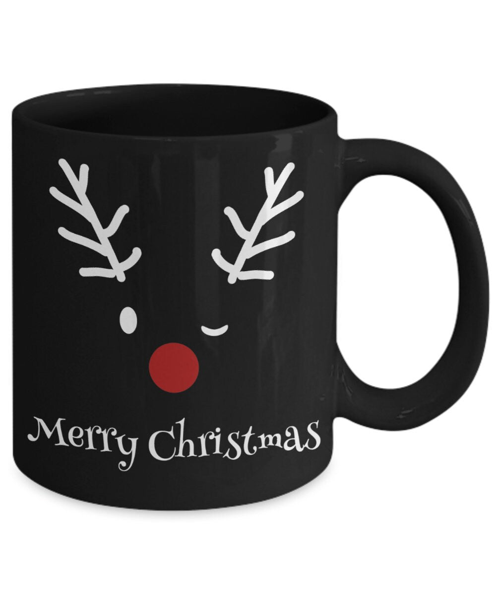 Christmas coffee mug reindeer mug xmas mugs cute christmas mugs rudolph mugs christmas decor xmas mug xmas gifts reindeer mug 11 or 15oz