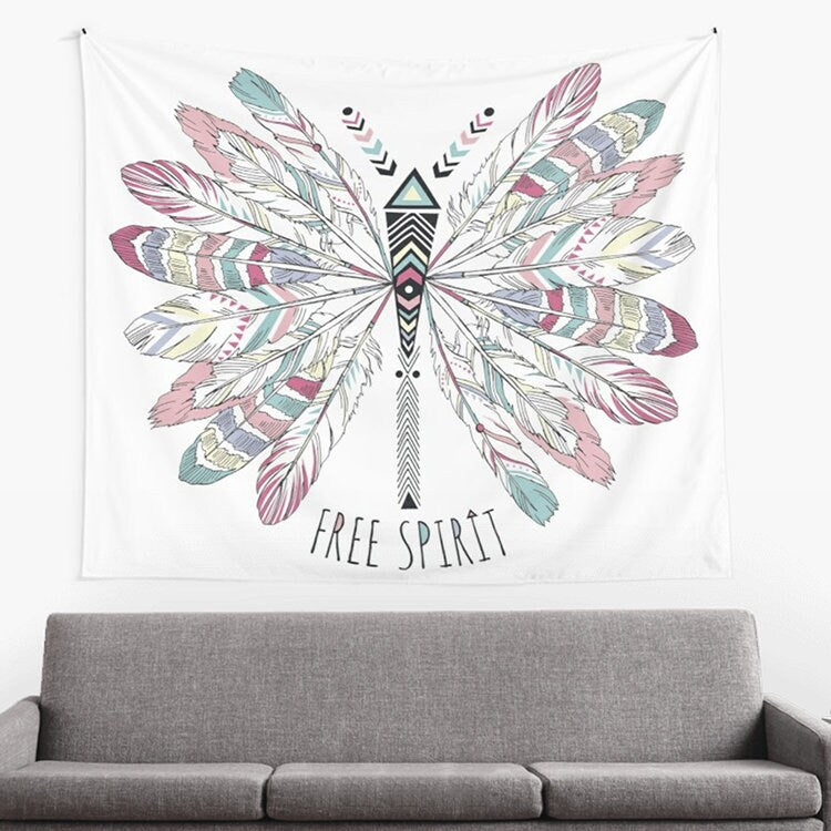 Free Spirit Tapestry butterfly wall art boho tapestry spiritual tapestries free spirit tapestry feathers tapestry free spirit wall art