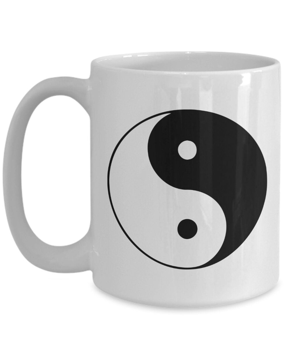 Yin Yang Coffee Mug yin yang mug yoga mug spiritual mug meditation mug yin yang saying mug spiritual gift cheap gifts yoga gifts meditation