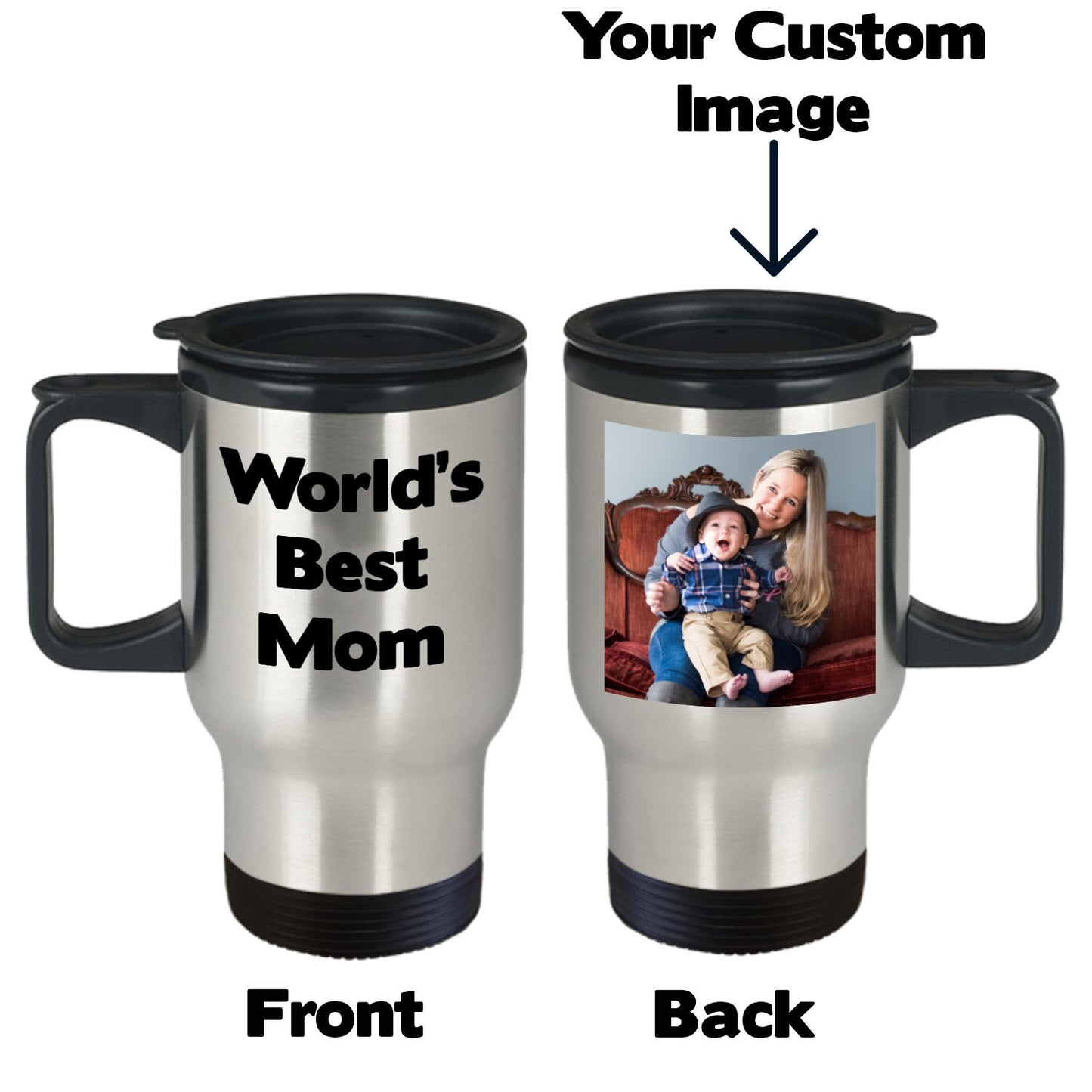Custom Mom Travel Mug Stainless Steel custom travel mugs mom personalized mugs for mom photo travel mug cheap gifts mom mug mom custom