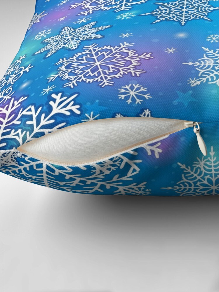 Snowflake Blue Pillow christmas pillows blue christmas pillow couch holidays pillows holiday pillow xmas pillows snowflakes pillow
