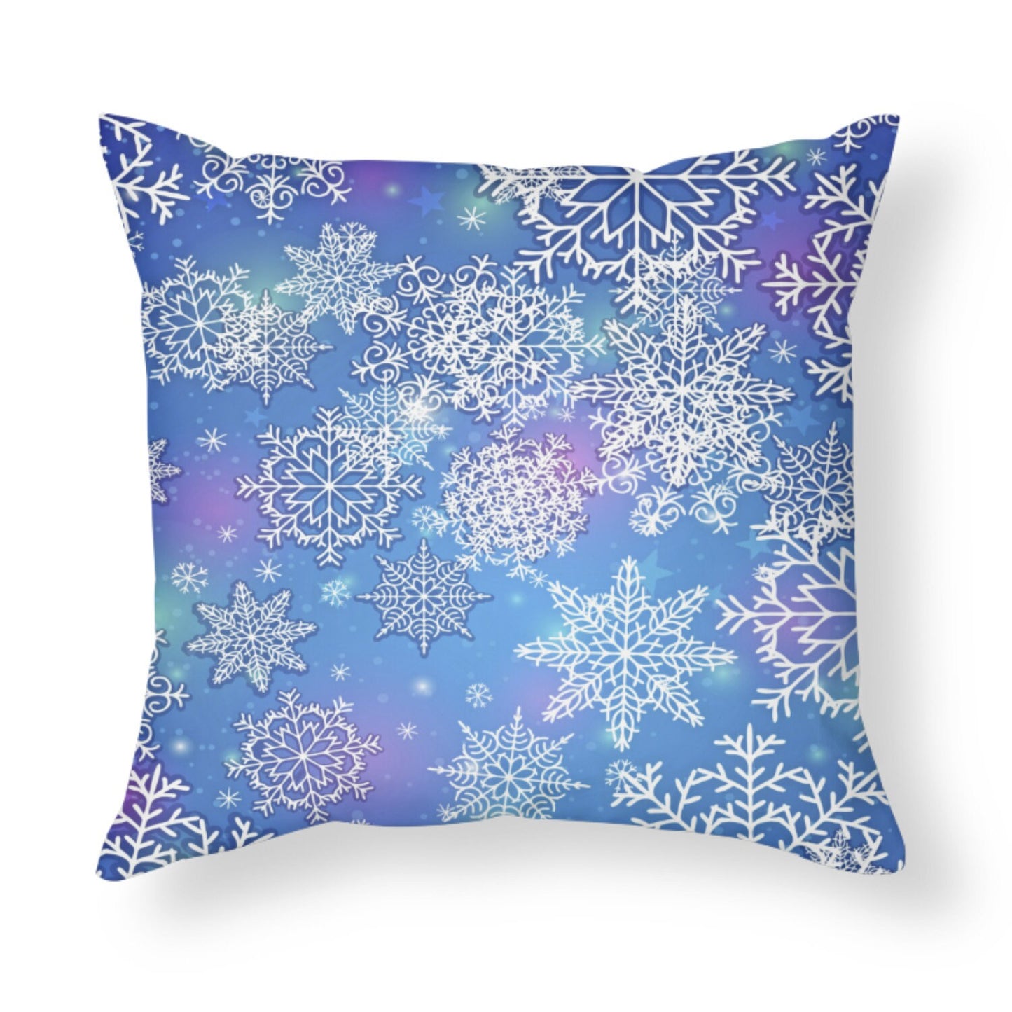 Snowflake Blue Pillow christmas pillows blue christmas pillow couch holidays pillows holiday pillow xmas pillows snowflakes pillow