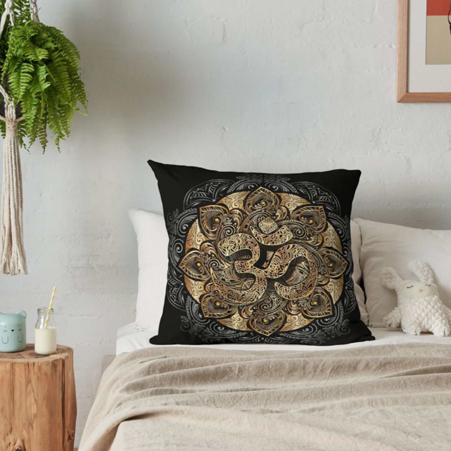Om pillow om pillows spiritual pillow black pillows spiritual gifts sacred geometry pillows for couch sacred geometry pillow mandala