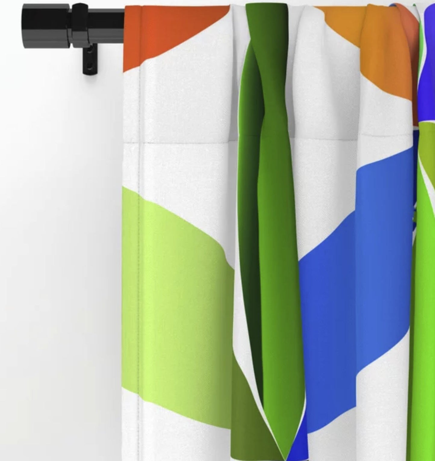 Flower of Life Window Curtain colorful Drapery Curtain Panels colorful window treatment kids window curtains rainbow kids curtains bright