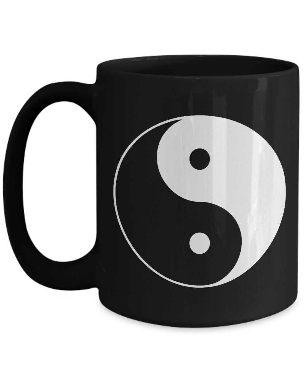 Yin Yang Coffee Mug yin yang mug yoga mug spiritual mug meditation mug yin yang saying mug spiritual gift cheap gifts yoga gifts meditation