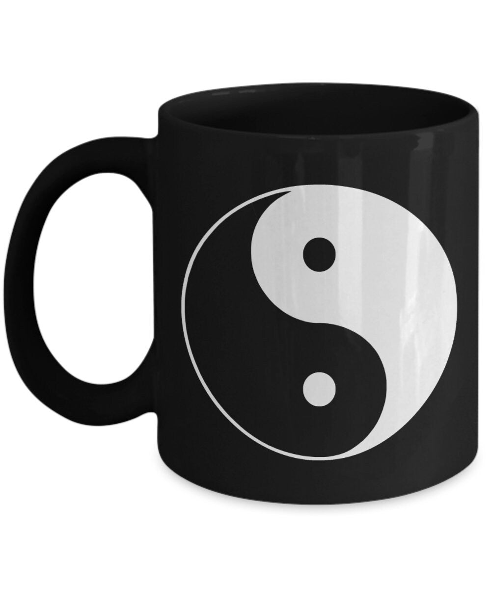 Yin Yang Coffee Mug yin yang mug yoga mug spiritual mug meditation mug yin yang saying mug spiritual gift cheap gifts yoga gifts meditation