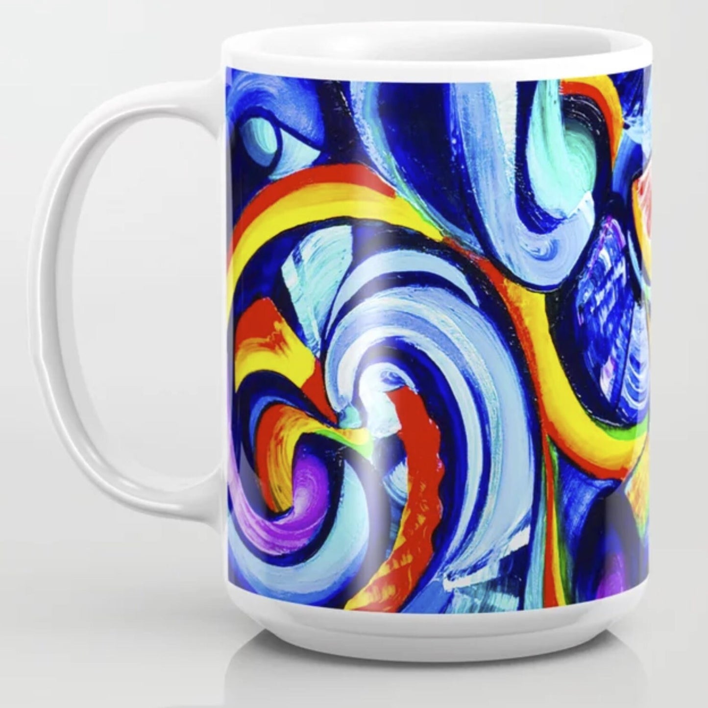 Colorful Abstract Mug Unique Artsy Gift for Art Lovers 15oz cheap gift Abstract Art Colorful Mugs graffiti mug psychadelic