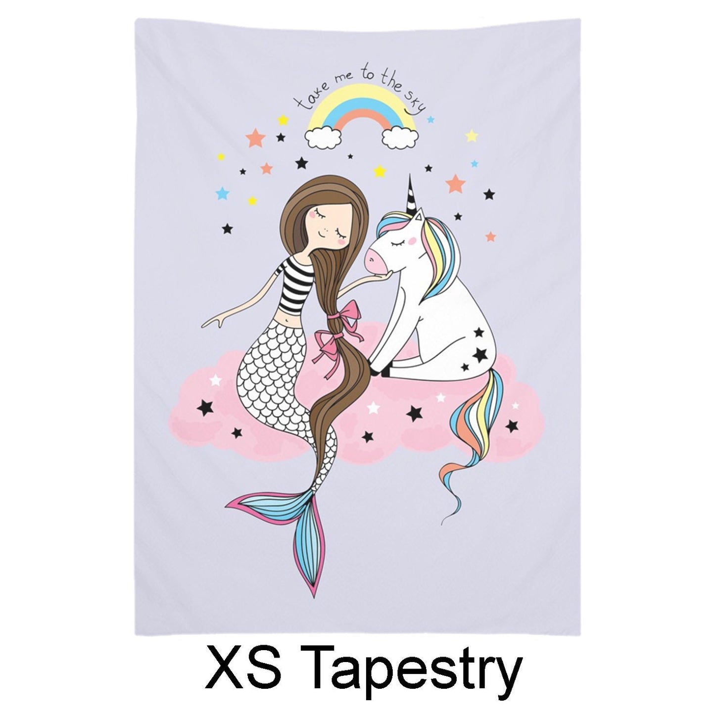 Mermaid Unicorn Tapestry Mermaid Wall Hanging Unicorn Tapestries Unicorns Wall Decor Girls Wall Decor Nursery Tapestry Kids Tapestries