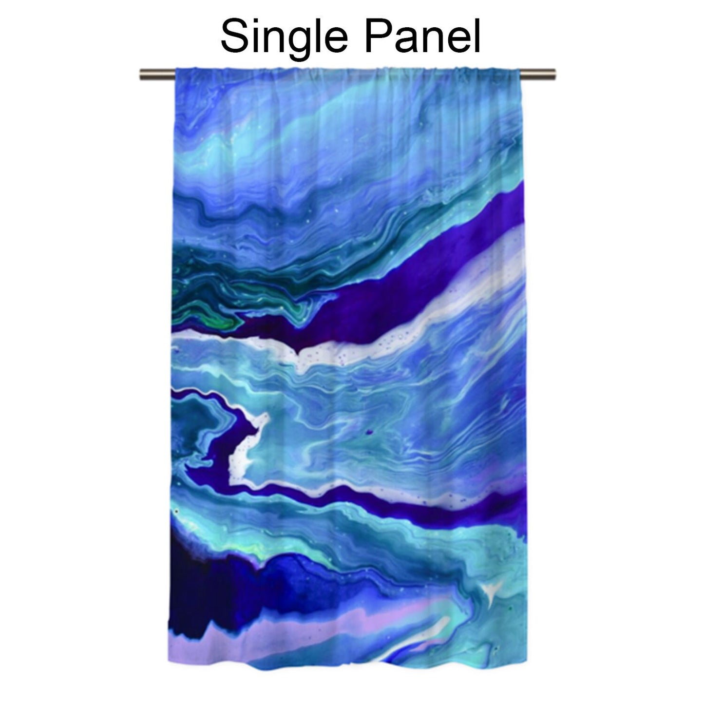 Dreamy Window Curtain blue Drapery Curtain Panels aqua window treatment artsy window curtains abstract art colorful unique kids teen hippy