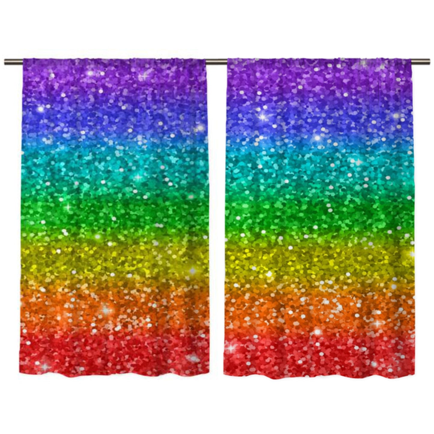 Rainbow Window Curtains colorful Drapery Curtain Panels lgbt window treatment gay pride curtain colorful curtains rainbow curtains kids