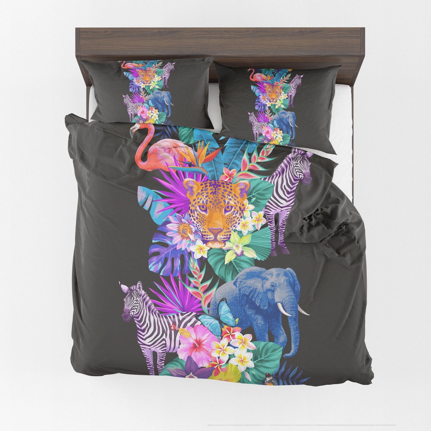 Tropical Animals Duvet Cover or Comforter tropical bedding jungle bedding tropical flowers comforter flowers bedding wild animal comforter