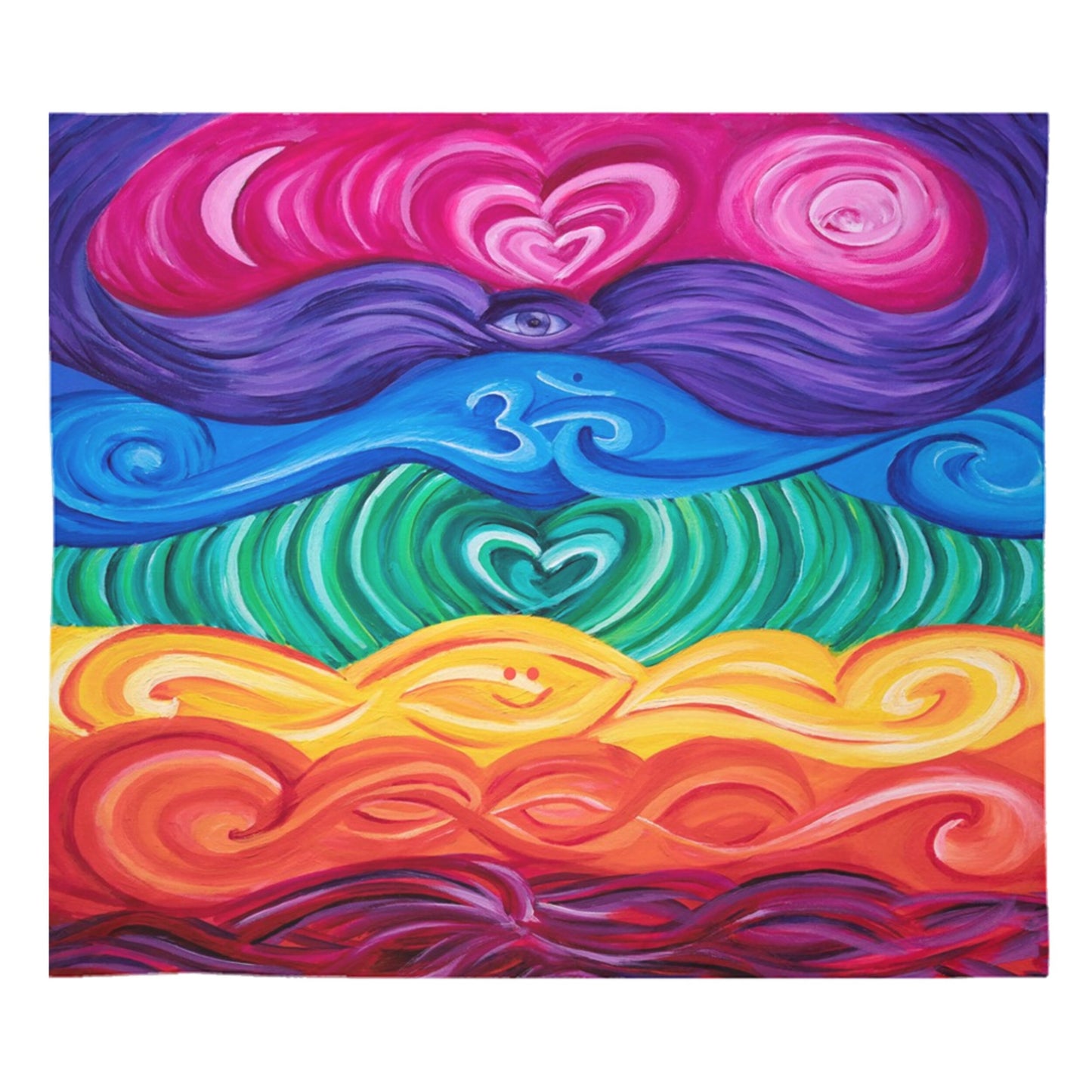Chakra Tapestry Rainbow Tapestry Gay Spiritual Tapestries Yoga Tapestries Chakras Tapestry Artsy Unique Colorful Tapestry