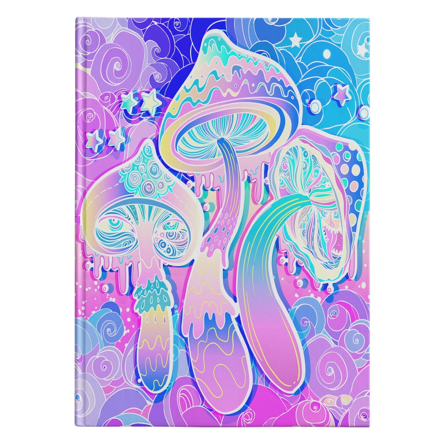 Magic Mushrooms Spiral Hardcover Journal shrooms diary shroom Notepad psychadelic Gift pschedelic notebooks trippy notebooks mushroom pad