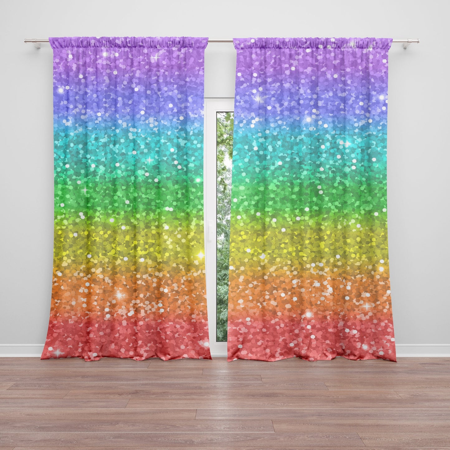 Rainbow Window Curtains colorful Drapery Curtain Panels lgbt window treatment gay pride curtain colorful curtains rainbow curtains kids