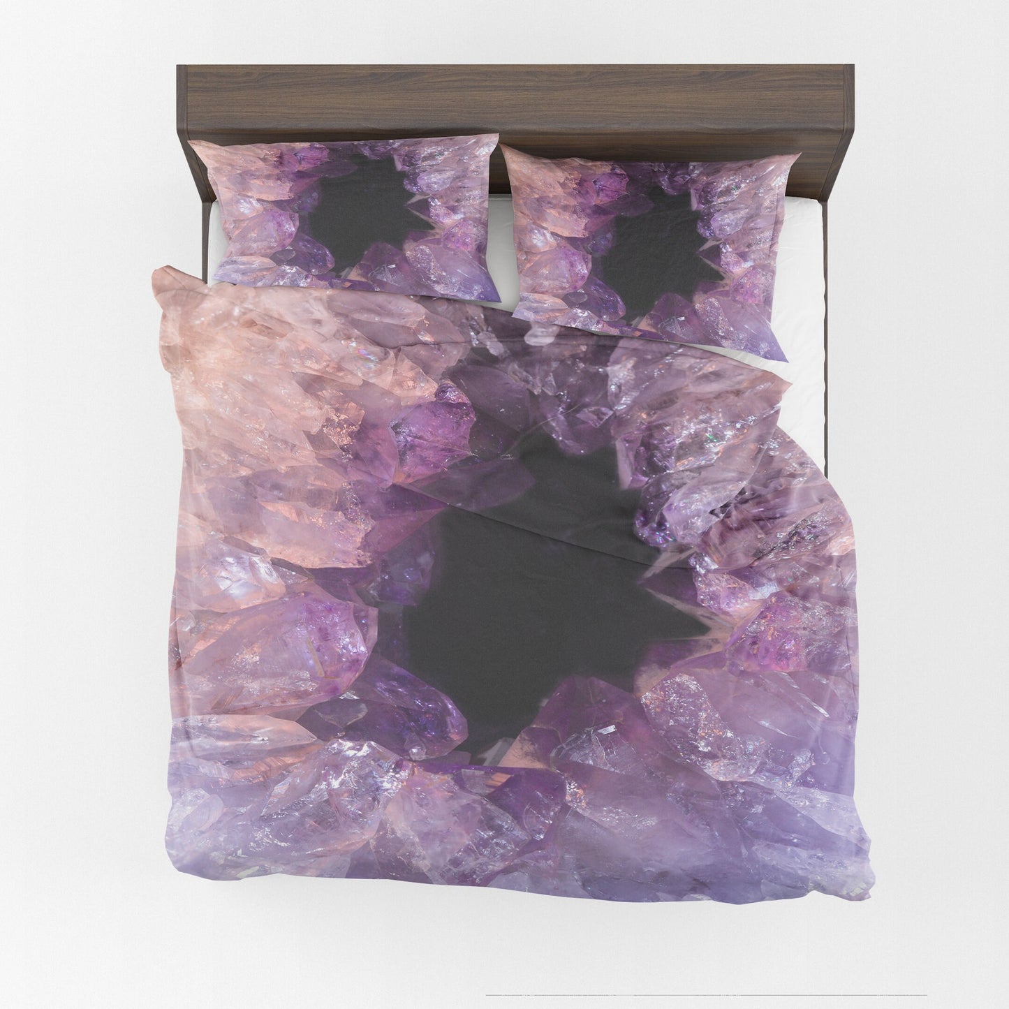 Amethyst Duvet Cover or Comforter purple bedding amethyst bedding crystal Twin Queen King bed sets black bedroom purple duvet duvet cover
