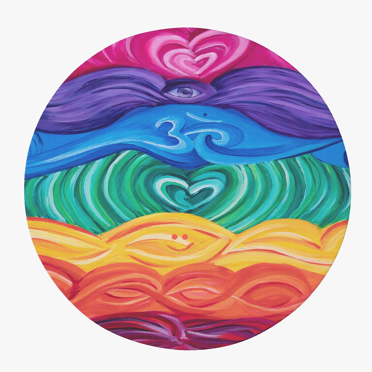 Chakra Rug Colorful Rainbow Rug Floor Rug Mat Spiritual Yoga Chakras hearts Hippy gay Gift Rugs 2x3 3x5 4x6 5x7 5x8 8x10 Large psychadelic