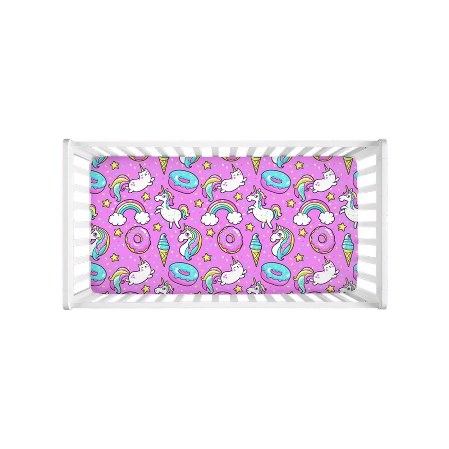 Caticorn Crib Sheets girly crib sheets unicorns crib sheets baby shower gifts rainbow baby sheets girls crib sheets colorful unicorn sheets