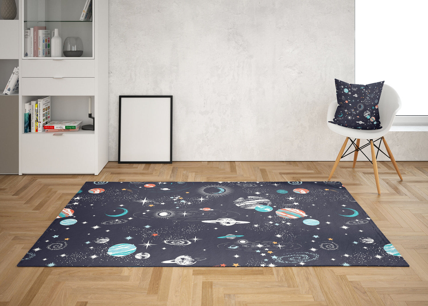 Space Galaxy Rug blue orange space Rug Girls Boys Rug kids Floor Rug space rugs galaxy rugs planets rug star constellations rug children rug
