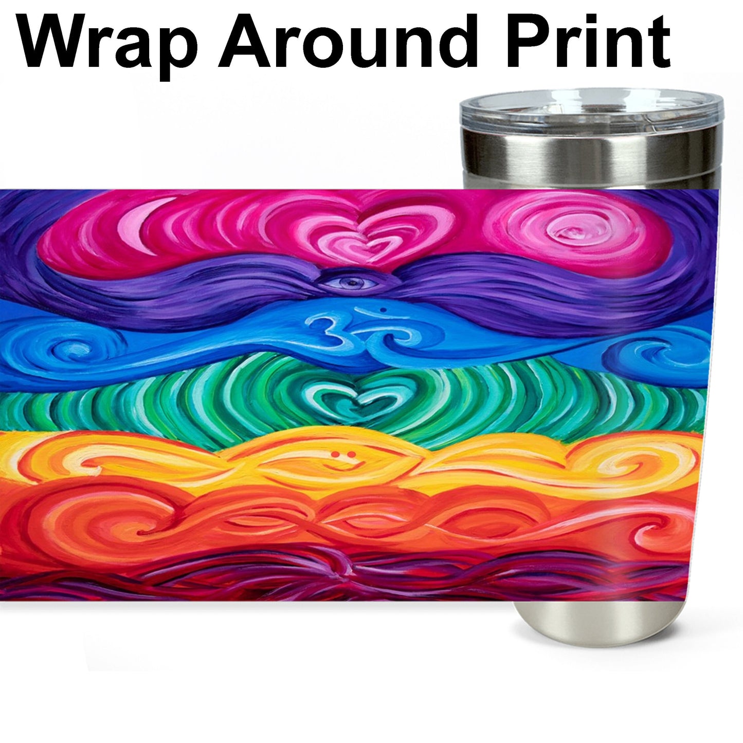 Chakra Travel Mug 20oz Insulated Stainless Steel Unique Gift Spiritual Travel Mug Meditation Yoga Travel Mug Chakras Canteen Chakra Coffee