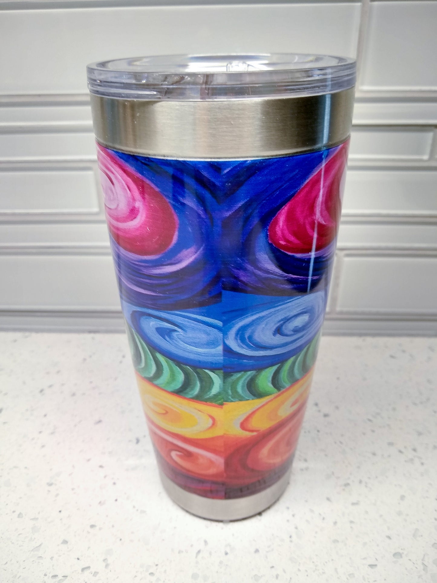 Chakra Travel Mug 20oz Insulated Stainless Steel Unique Gift Spiritual Travel Mug Meditation Yoga Travel Mug Chakras Canteen Chakra Coffee