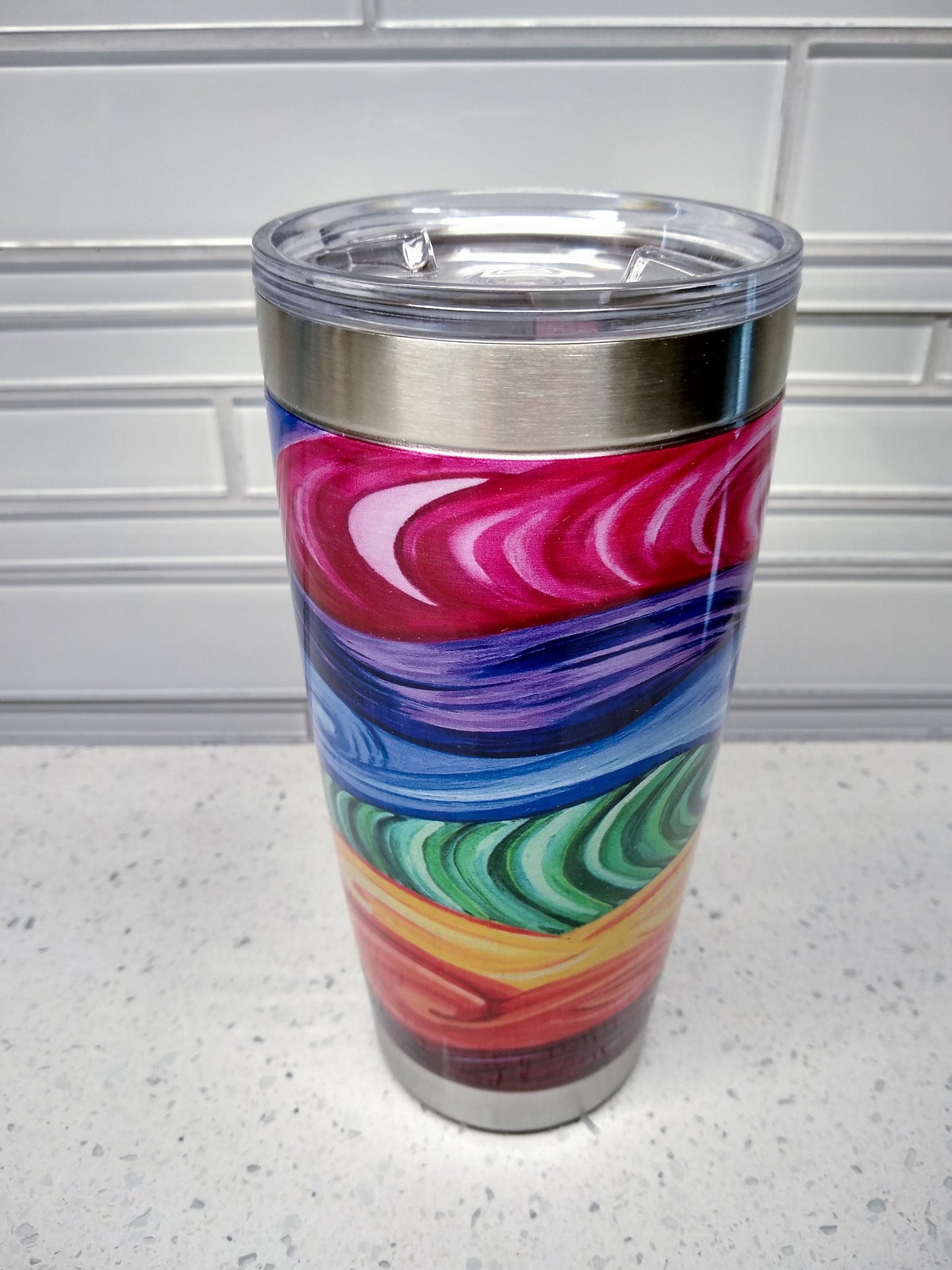 Chakra Travel Mug 20oz Insulated Stainless Steel Unique Gift Spiritual Travel Mug Meditation Yoga Travel Mug Chakras Canteen Chakra Coffee