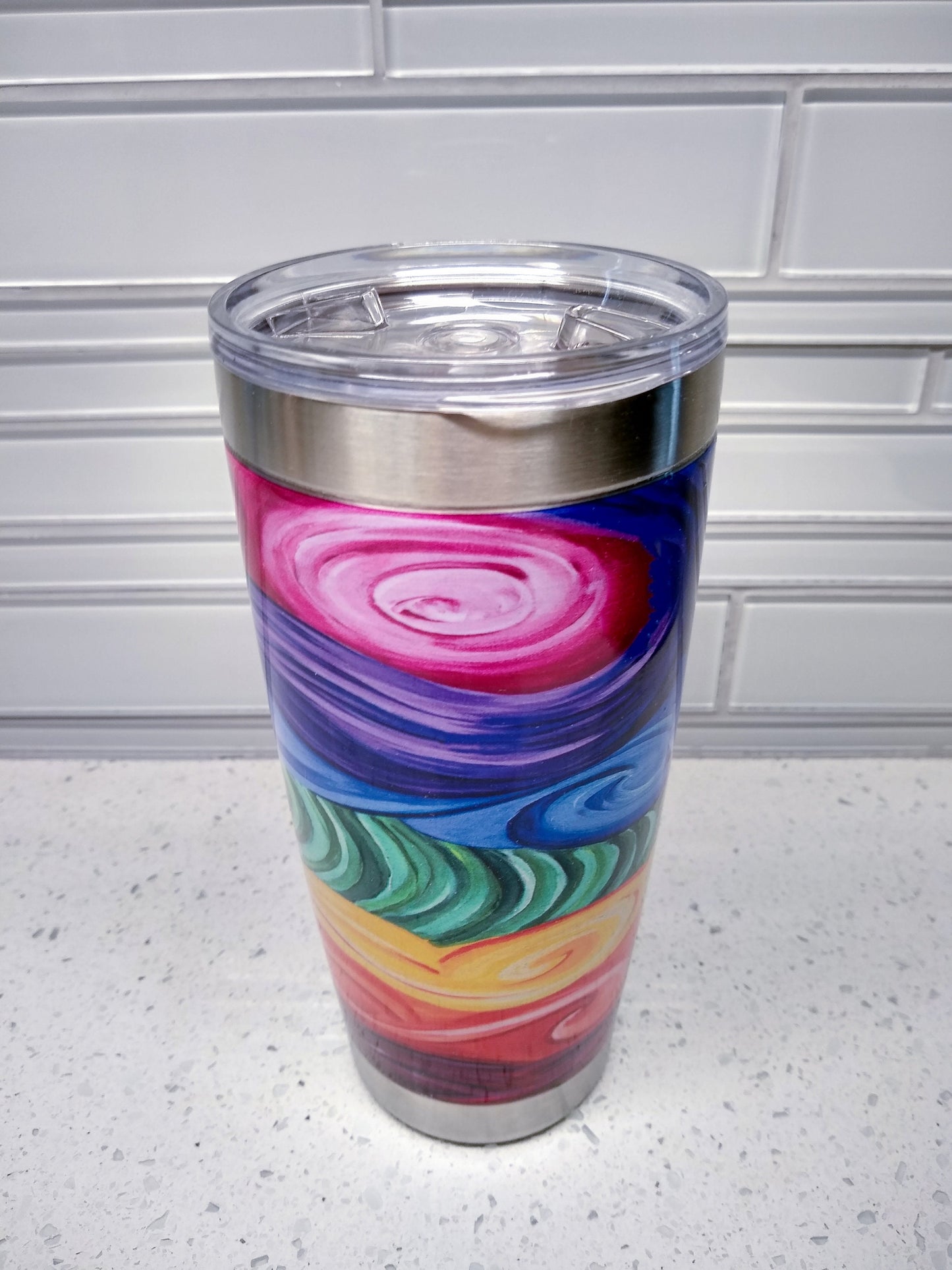 Chakra Travel Mug 20oz Insulated Stainless Steel Unique Gift Spiritual Travel Mug Meditation Yoga Travel Mug Chakras Canteen Chakra Coffee