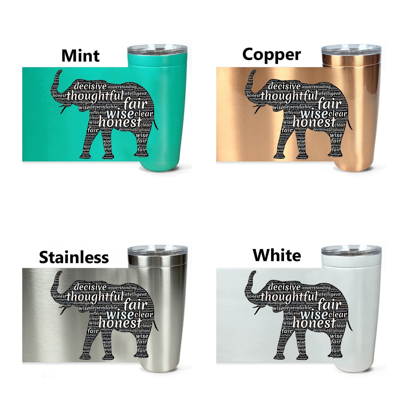 Elephant Travel Mug 20oz Insulated Stainless Steel Unique Gift Spiritual Travel Mug Elephants Travel Mug Elefant Canteen Elephant Tumbler